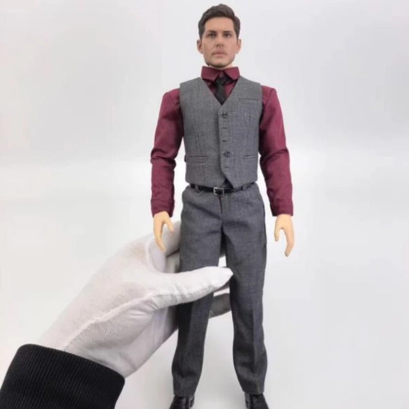 1/6 Male GreyVest Pants Clothes  shirt for 12inch figure Normal model toys Model