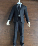 1Set 1/6 Scale Gentleman Black Suit Model Fits for 12" Action Figure Soldier Model