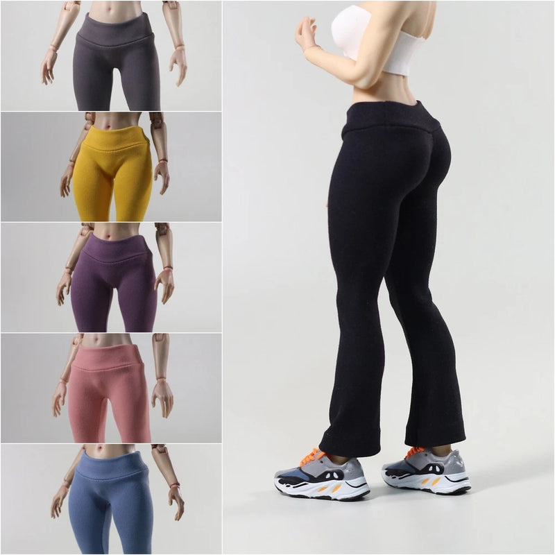 1/6 Elastic Micro Flared Wide Leg Pants Female Model For 12'' PH TBL Figures Model