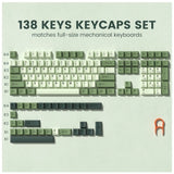 138-Key Retro Matcha Green Keycaps - PBT Material Model