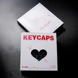 21Key Set Transparents Butterfly Love Design PC Keycaps Original Height for Easy Model