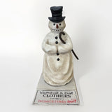 RARE Marshall & Ball Clothiers Advertising Store Display Snowman Historical Item Model