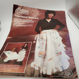 1977 Paragon Needlecraft Golden Rhapsody Hostess Apron kit No. 0668. NOS Model
