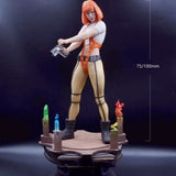 1/24 75mm  resin figures model kit Fantasy Female Gunner unassembled unpainted Model