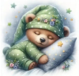 SLEEPING BABY BEAR--Cross Stitch KIT---GREAT for Child's Room Model