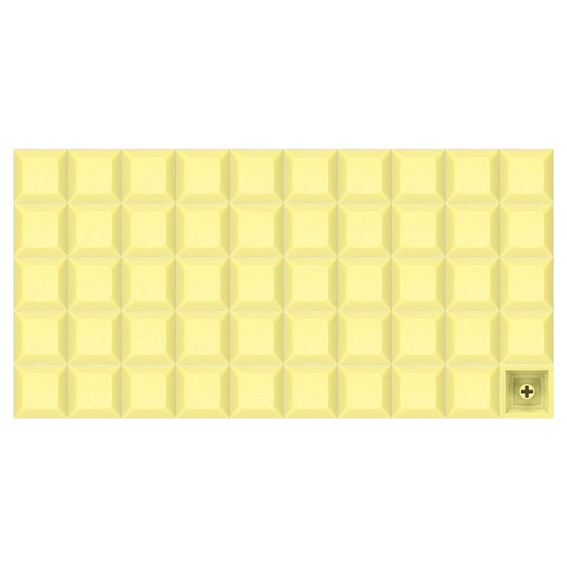 50 Pcs PBT Keycap Set DSA Mechanical Numeric Keypads for Keyboard, Light Yellow Model