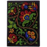 DIY Cross-stitch embroidery kit on faux leather unique gift Model