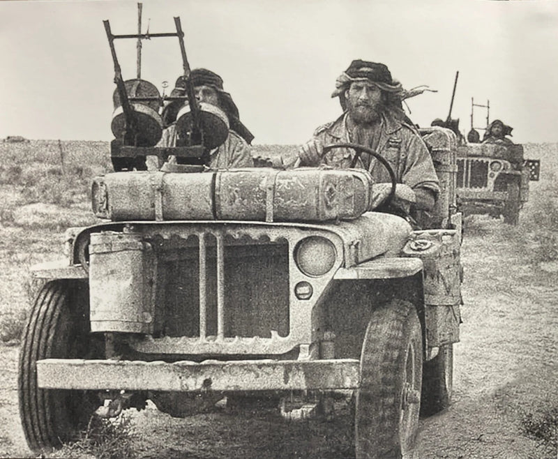 Long range Desert Group Patrol Western Desert 1942. Photo Print On Board 12 X 10 Model