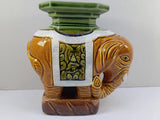 Enesco Ceramic Elephant Plant Stand Figurine 1970s Vintage Model