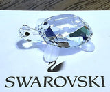?? Swarovski Crystal Mini Baby Turtle / Tortoise Figurine, w/ Frosted Legs, Logo Model
