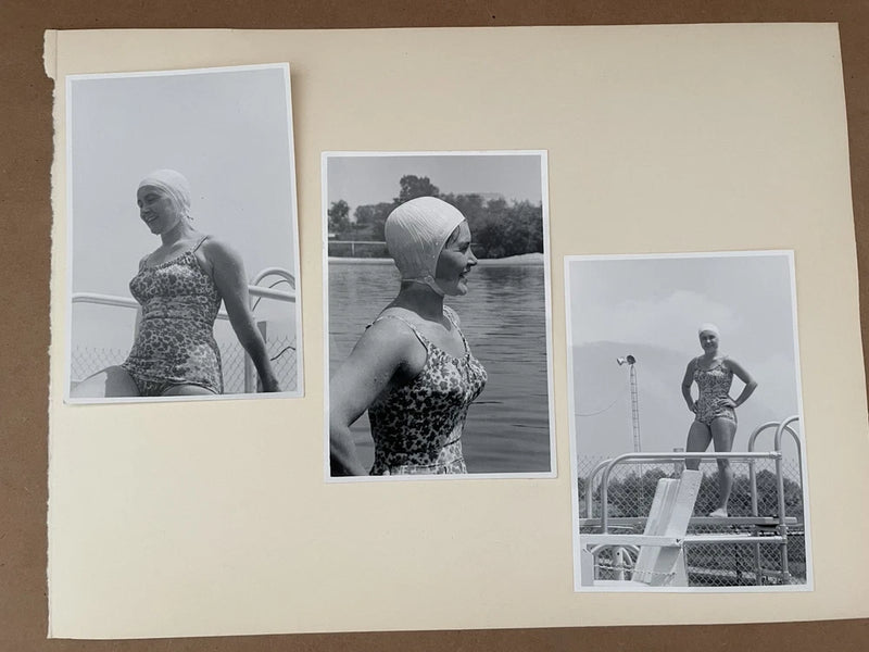 Vintage PHOTOS 1967 Lake O' Springs / Cable Canton OH Lady Swimming Diving Board Model