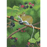 Heritage counted cross stitch kit Aida "Wood Mouse", NAWM1498-A, 15x21cm, DIY Model