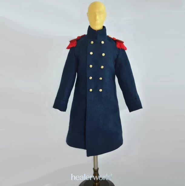 Soldier Vintage Male Officer Coat Top For Action Figure 1/6 12" Military Model Model