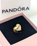 New 100% Authentic  PANDORA 14k Gold Pl Be Love Engravable Heart Charm 763439C00 Charms