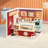 Rolife Flavorful Ice Cream DIY Miniature House Kit Super Creator Shop LED Decor Model