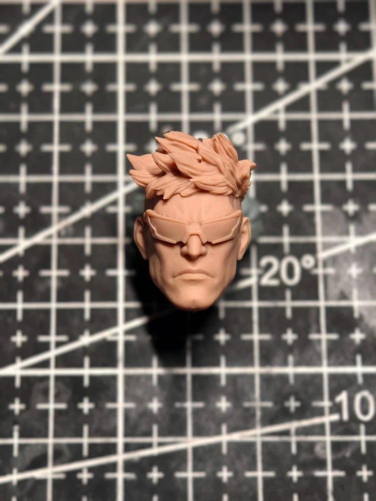 Unpainted 1/12 1/6 1/18 Glass Ver. Hawkeye Head Sculpt Model Carved Model