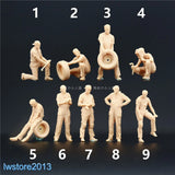9pcs 1/87 Mechanic Man Scene Props Miniatures Figures Model For Cars Vehicles Model