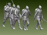 1/35 Scale WwI German Infantry Soldiers 5 Figures Model Kit Resin Printed Model