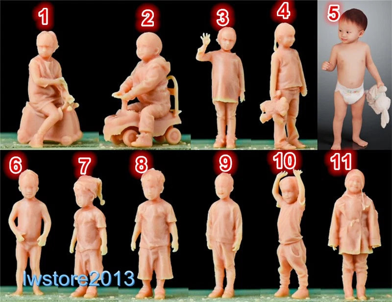 1/64 1/87 1/43 1/18 1/24 1/35 Baby Kids Miniatures Figures Model Toys QL0092 Model