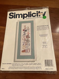 The Counting Rhyme Counted Cross Stitch Simplicity # 05619   6 x 20 New Model
