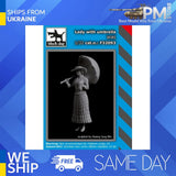 Black Dog F32093 1/32 Lady with umbrella WW I Resin figure kit Model