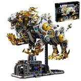 Mechanical Lion Model Kit Toy Movable Gears Futuristic Beast Display Stand Boys Model