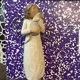 Willow Tree Angel W/Affection-Gray Cat-Cat Memorial-Displayed/no damage/no box Model