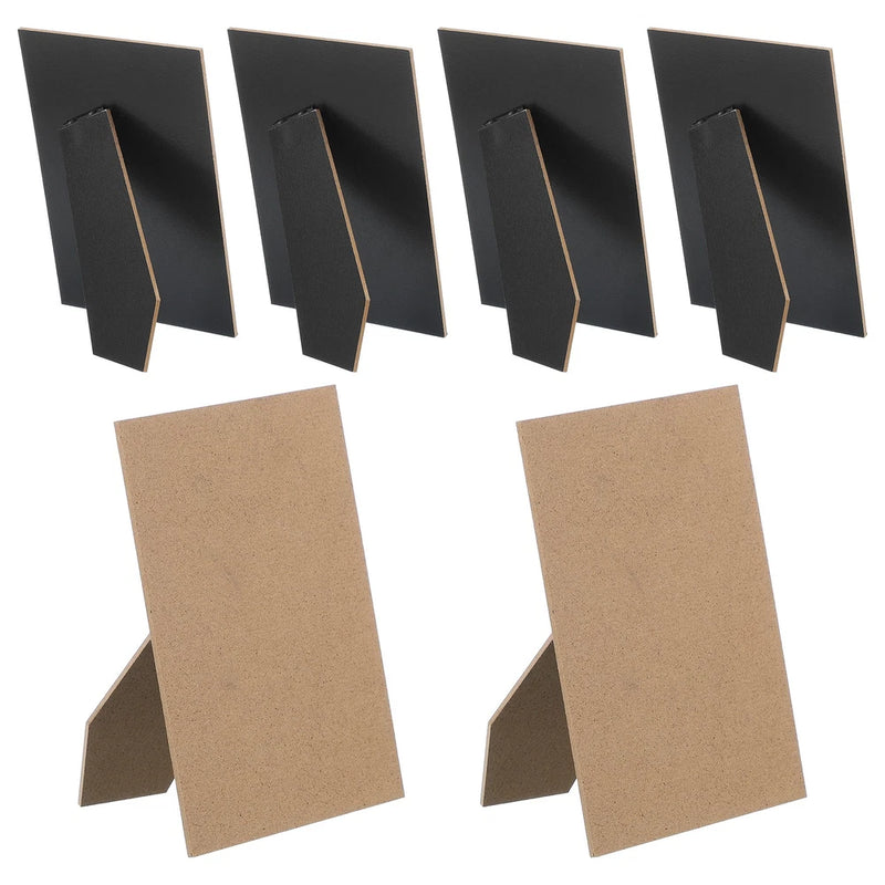 Easel Back Picture Frame Back Stand for 6" DIY Photo Board 6 Pcs & Black Model