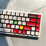 Super Mario Keycaps Set Red White PBT Pudding for Cherry MX Mechanical Keyboards Model