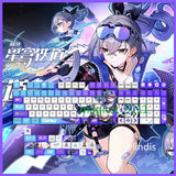 Honkai: Star Rail Silver Wolf PBT 108 key Keycaps for Cherry Mechanical Keyboard Model