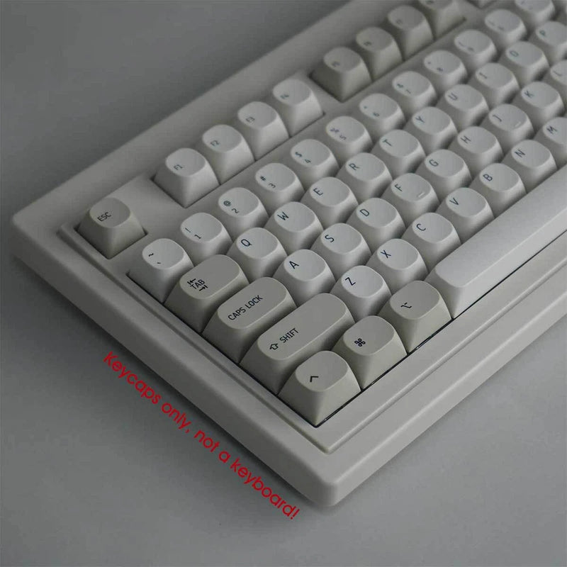 Retro White PBT Keycaps Set Ball Shape MA for Cherry MX Mechancial Keyboards Model
