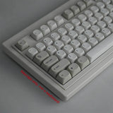 Retro White PBT Keycaps Set Ball Shape MA for Cherry MX Mechancial Keyboards Model