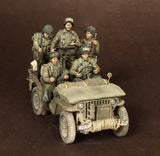 1/35 resin figures model kit WW II soldiers 5 man ??no car??unassembled unpainted Model