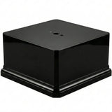 Black Gloss Display Base Weighted Square Pedestal for Trophies, & Crafts Model