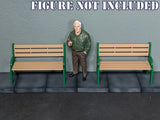 1/18 Scale Park Bench - For model car or 3.75" action figure diorama (set of 2) Model