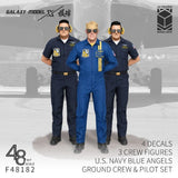 Galaxy F48182 1/48 U.S. Navy Blue Angels Ground Crew&Pilot 3D Printed Figure Set Model
