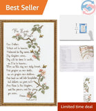 Counted Cross Stitch Kit, The Lord's Prayer, Blue, By the yard Model