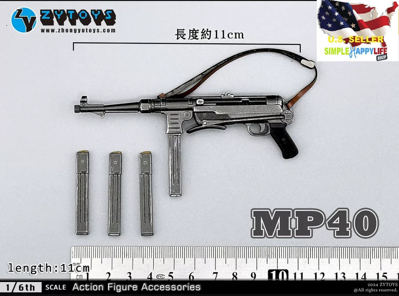 1/6 Scale WWII MP40 German Submachine Gun Model for 12" Figure worldbox ?USA? Model