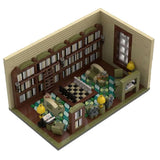 MOC: Vintage Library in Victorian Style Building Toys Kits 1145 Pieces DIY Model