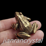 Natural Chalcopyrite Frog Skull Carved Skull Animal Figurine Reiki Healing 1pc Model