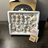 Precious Moments Come Let Us Adore Him Nativity Figurines 1982 Vintage E2395 Model