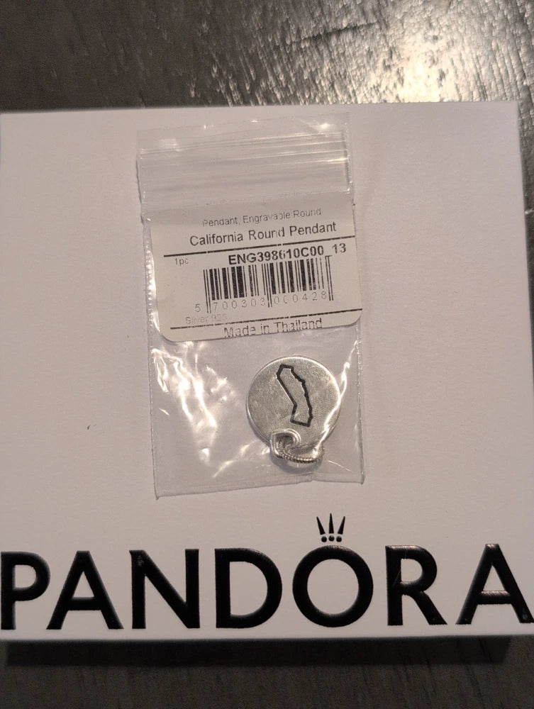 Authentic pandora charm California Round Pendant Charms