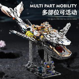 Mechanical whale animal assembled building block model kids?? educational toy Model