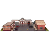 N Scale Building Kit Scale Gas Station Model Kit, Fits Micro-trains Model