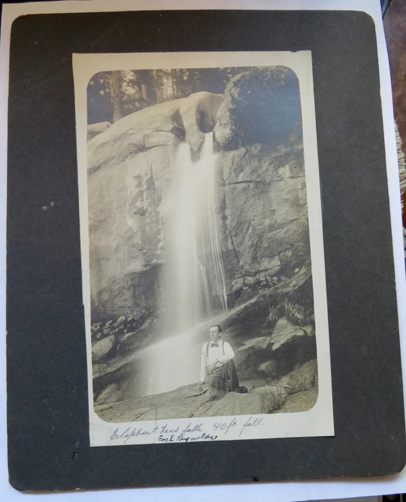 5" X 8" PHOTO ON BOARD OF ELEPHANT HEAD FALLS, ARIZONA CIRCA 1800s - NAMED PHOTO Model