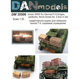 Boxes WW II for German T-IV , Hinges, Padlocs Dan Models 35506 Scale 1:35 Model