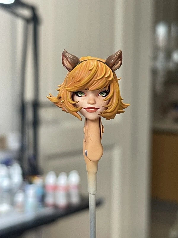 1/6 1/12 1/18 Beauty Girl Head Sculpt For 12" 6" 3.75" Female Figure Body Toys Model