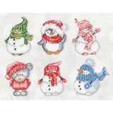 Luca-S counted cross stitch kit "Toys kit Winter Set of 6 pcs. ", ca. a 9x9cm, D Model