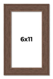 6x11 Frame Brown Farmhouse Solid Wood Picture Frame Width 1.5 Inches | Interior Model