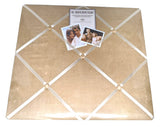 NEW French Memo Board Suede Ribbon Photo Notice Board 20x18 Rectangle Beige Model